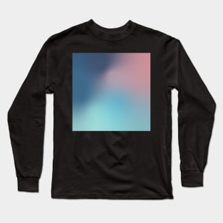 Cool Blue Purple and Pink Gradient Long Sleeve T-Shirt